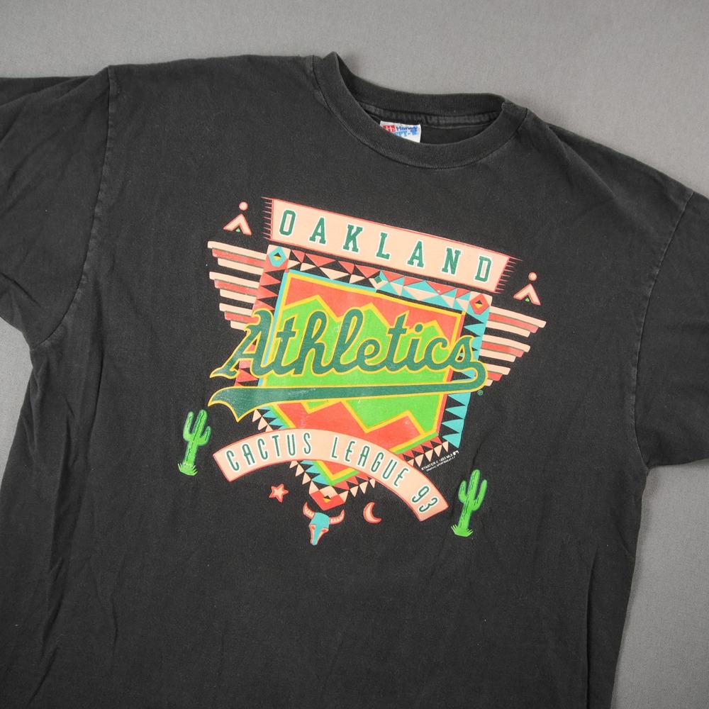 Vintage 1993 Oakland Athletics Cactus League Hanes USA T-Shirt Mens XL MLB